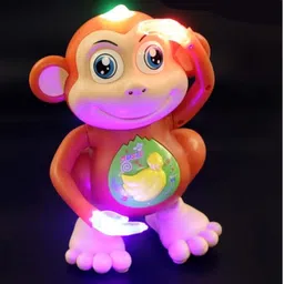 asenterprises Dancing Monkey Light Musical and Battery Toy Gift forKids Childern (MULTICOLOUR) image 2