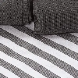 Saral Home Grey & White Striped 160 TC King Bedsheet with 2 Pillow Covers image 2