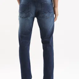 WROGN Men Slim Fit Low Distress Light Fade Stretchable Jeans image 2