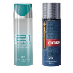 CFS Cargo Blue & 21 Club Set Of 2 Long Lasting Deodorant Body Spray - 200ml Each image 3