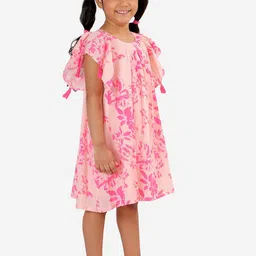 LIL DRAMA Girls Floral A-Line Dress image 5