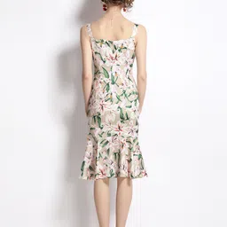 JC Collection Multicoloured Floral Printed A-Line Dress image 3