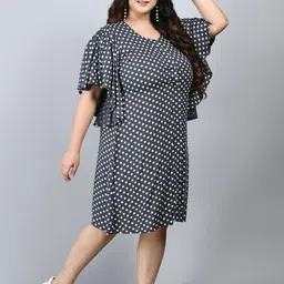 prettyplus by desinoor.com PrettyPlus by Desinoor com Plus Size Grey A-Line Dress image 5