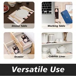 Kuber Industries Brown 3 Pieces Printed Cabinet Shelf Liner Organisers image 3