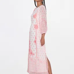 Global Desi Floral Printed Puff Sleeve Maxi Dress image 5