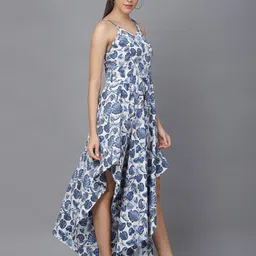 BAESD Tropical Printed Shoulder Strap Fit & Flare Dress image 3