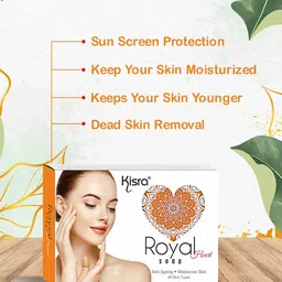 KISRA Set of 6 Royal Heart Moisturiser Soaps For All Skin Types - 75 g Each image 3