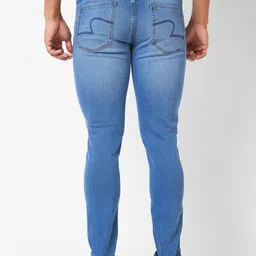 SPYKAR Men Slim Fit Low-Rise Heavy Fade Clean Look Stretchable Jeans image 5