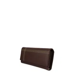YESSBENZA Brown Textured Envelope Clutch image 3