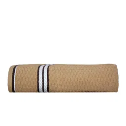 Athom Trendz Beige & White Textured Organic Cotton Super Soft Bath Towel image 3