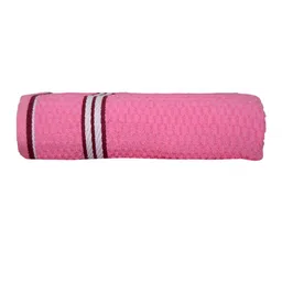 Athom Trendz Pink & White Popcorn Textured Organic Cotton Super Soft Bath Towel image 3