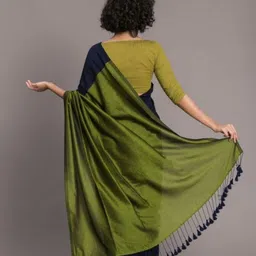 srijita saree center Color Block Handloom Cotton Silk Saree image 2