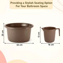 Kuber Industries Brown 10 pieces Bath Accessories Set image 3