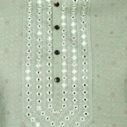 koshin Men Embellished, Embroidered Jacquard Straight Kurta image 4