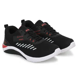 BIRDE Men Black Textured Sneakers image 2