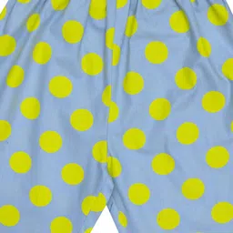 a.t.u.n. A T U N Girls Blue Polka Dots Printed Trousers With Ruffles image 3