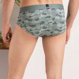 DAMENSCH Printed Deo-Soft Odour-Cancelling Supima Modal Briefs BR1002-ATLGRN image 4