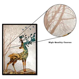 wens Feather Multicolour Canvas & MDF (Set of 3) Framed Art Panels image 4