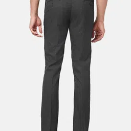 BYFORD by Pantaloons Men Textured Slim Fit Low-Rise Formal Trousers image 3