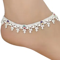 AanyaCentric Women Silver-Plated Anklets image 3