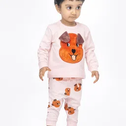 ariel Kids Applique Cotton Sweatshirt With Jogger image 4