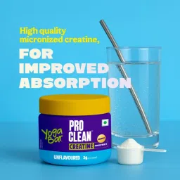 yogabars Yoga Bar Pro Clean Creatine Monohydrate | Micronised | Unflavoured | 3g Per Scoop | 100g | Easy Mix Formula for Fitness and Strength Support image 3