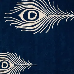 Safiya Carpet Blue Ethnic Motifs Hand-Tufted Woollen Carpets image 3