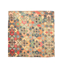 The Tie Hub Men Printed Silk Cotton Pocket Square image 2