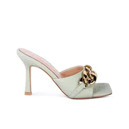 London Rag Green Embellished Party Stilettos image 3