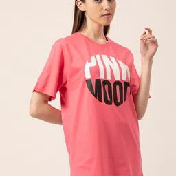 Lounge Dreams Printed Pure Cotton Oversized Lounge T-shirt image 2