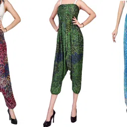 fusfus Printed Rayon, Cotton Women Harem Pants-picture-30