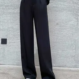 Next One Smart Straight Fit High-Rise Easy Wash Trousers image 3