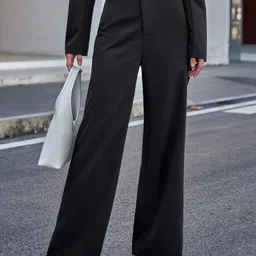 Next One Women Smart Flared Bootcut High-Rise Easy Wash Trousers image 2