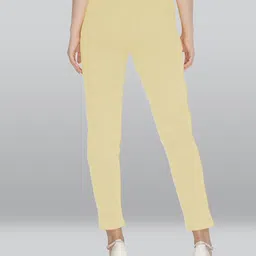 LYRA Women Pencil Slim Fit Easy Wash Cotton Trousers image 3