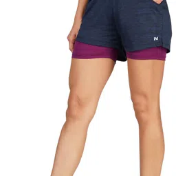 ninq Solid Women Grey Gym Shorts, Sports Shorts, Compression Shorts, Cycling Shorts, Running Shorts image 1