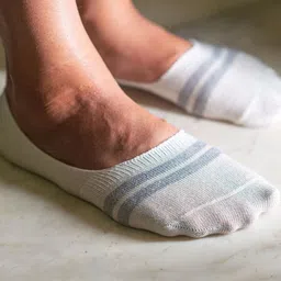 Heelium Men Striped Pack of 3 Odour Free Breathable Low Cut Bamboo No Show Socks image 3