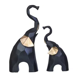 eCraftIndia Black 2 Pieces Small Figurine Showpiece image 3