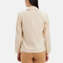 kazo Women Solid Single Breasted Formal Blazer image 2