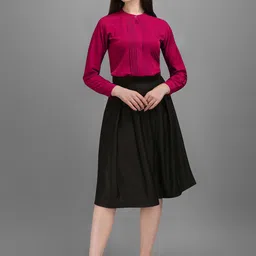Kinjo Band Collar Top With Skirt image 3
