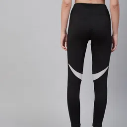 Alcis Women Black Solid Training Tights image 3