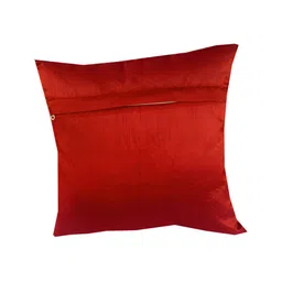 Pink Parrot Red & Gold-Toned 5 Pcs Ethnic Motifs Square Cushion Covers image 2