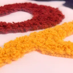 STITCHNEST Pink & Yellow Embroidered Square Cushion Cover image 3