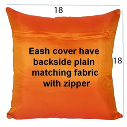 Pink Parrot Pink & Gold-Toned 5 Pcs Ethnic Motifs Square Cushion Covers image 4