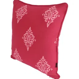 Aura Pink & White 2Pcs  Ethnic Motifs Cotton Square Cushion Covers image 5