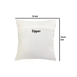 Pink Parrot Green & White 2 Pieces Geometric Printed Square Cushion Covers image 3