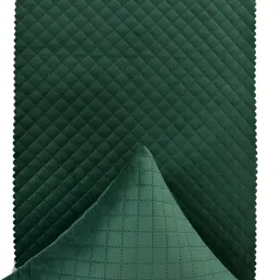HOMADORN Green Quilted Velvet Bed Runner With 2 Cushion Covers image 2