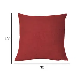 FABURAA Red Square Jute Cushion Covers image 4