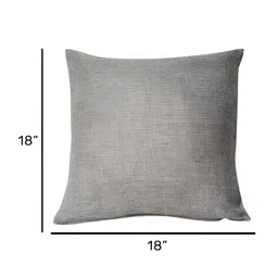 FABURAA Grey 2 Pieces Square Cushion Covers image 4