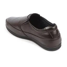 FAUSTO Men Textured Formal Genuine Leather Slip-On Shoes image 2