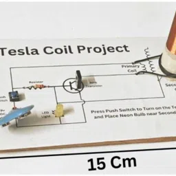 erhindia Wireless Power Transmission Project Tesla Coil Project Class 12, 10 Students Electronic Components Electronic Hobby Kit image 3